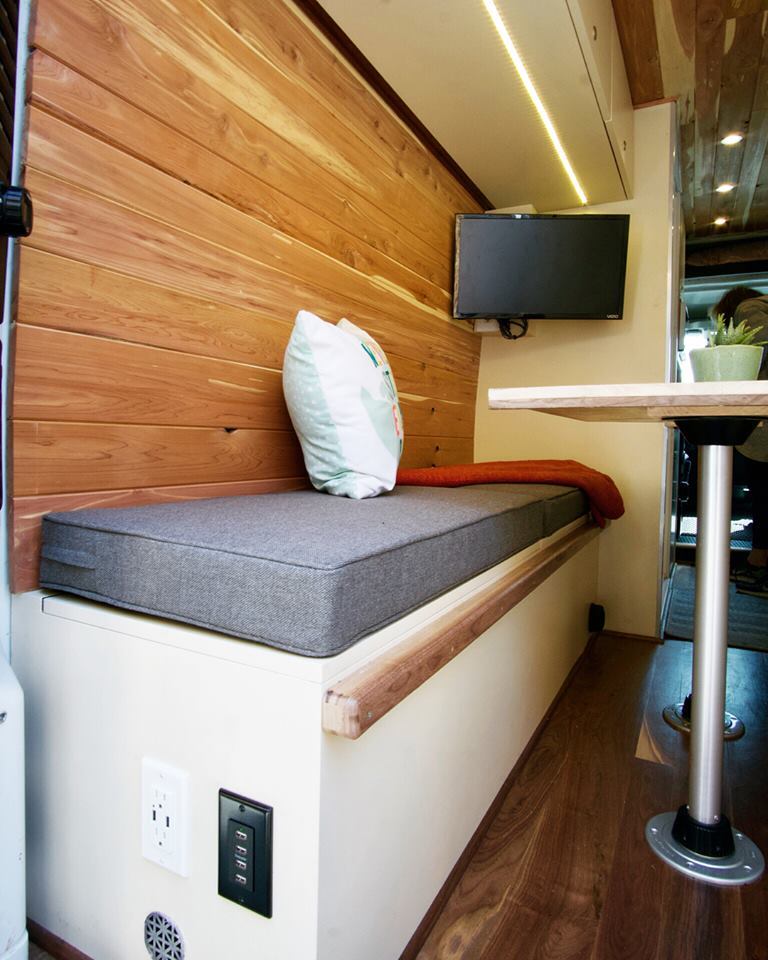 Options include bench cushions and a TV-ready package
