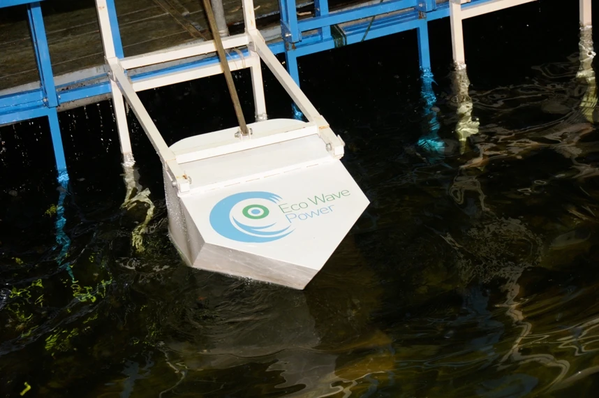 The Wave Clapper design on test at the Institute for Hydromechanics in Kiev