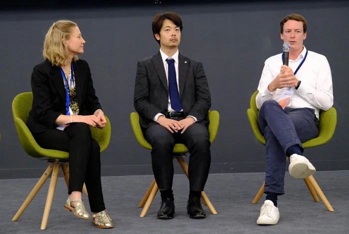 Melanie Windridge (left), Kazuki Matsuo (center), and Dan Gengenbach (right)