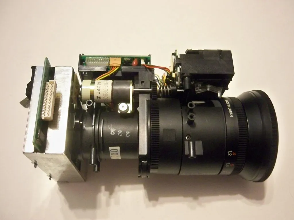 Krueger used repurposed elements to build his LEGObot, like the motor pictured here