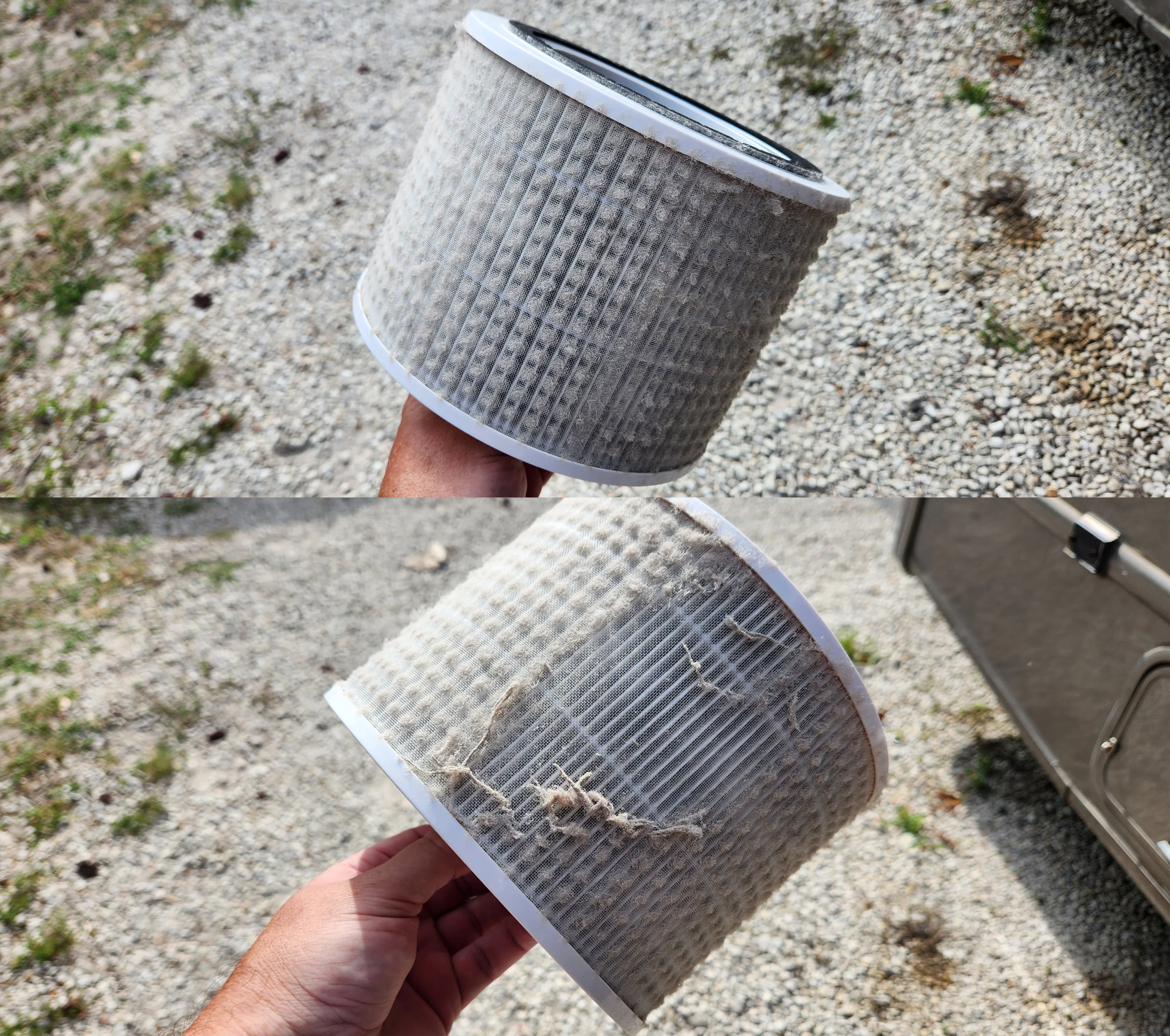 The PuroAir 240 filter after 90 days of running non-stop. I honestly wasn't sure what to expect, as this is the first air purifier I'd ever used.
