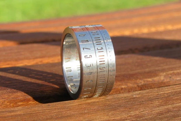 The current design for the ring, with none of the electronics having yet been fitted inside