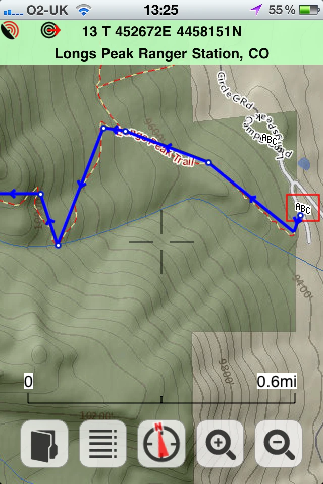 ViewRanger's maps are available in both USGS topo and shaded terrain views
