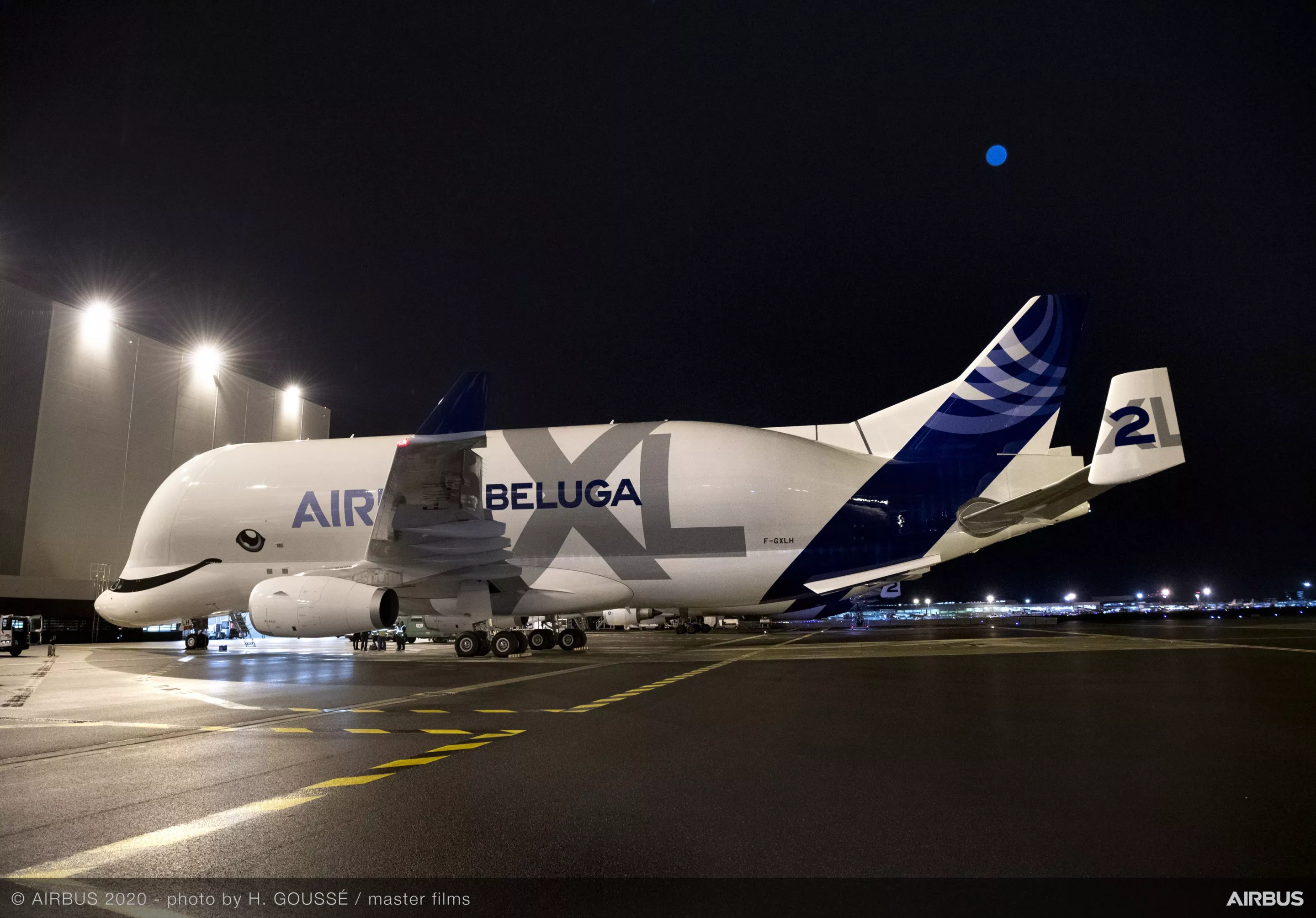 A giant cargo plane designed to carry large aircraft pieces between manufacturing facilities for Airbus has entered service
