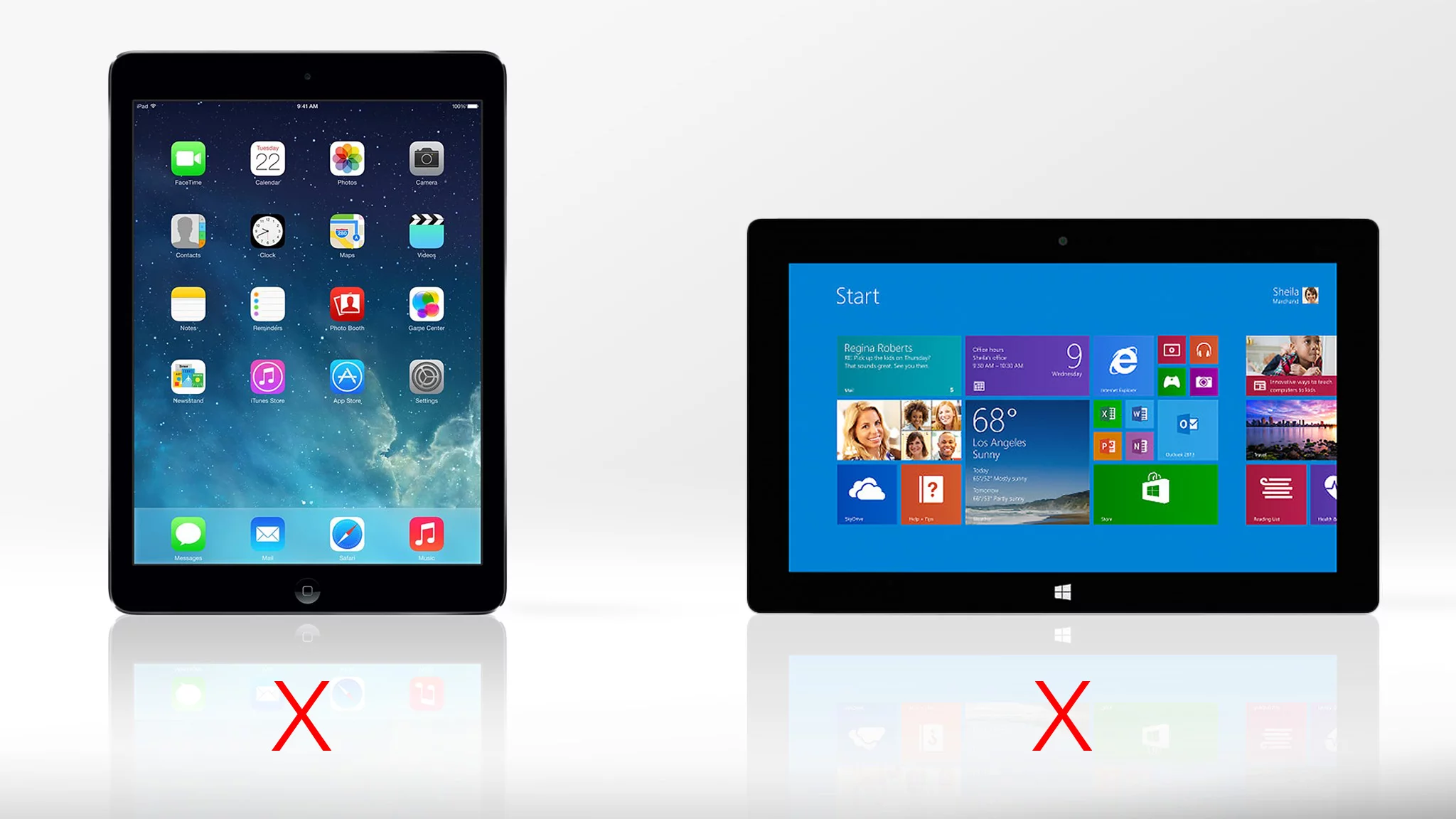 Just to clear up any confusion, neither tablet runs desktop software