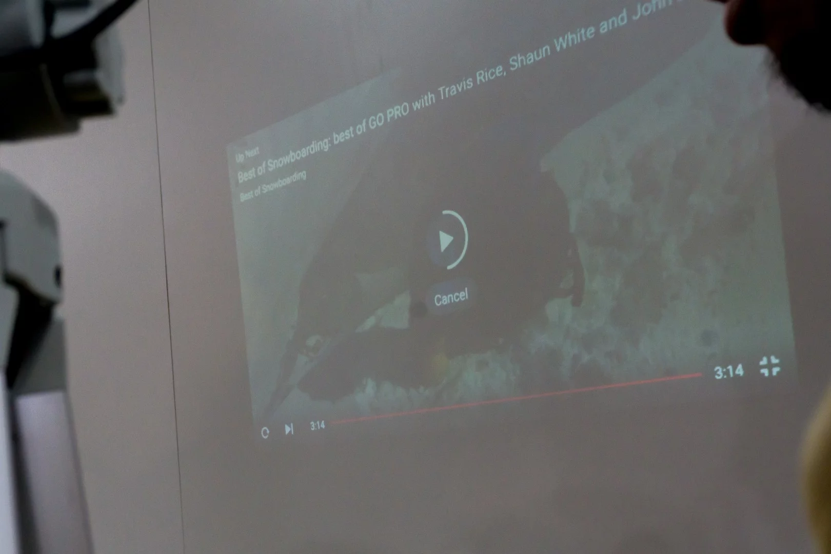 The projection from the Moto Insta-Share Projector is ... well, it's a projector, so the visual clarity is only going to be so good