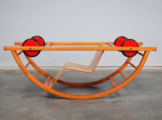 Schaukelwagon is a 1950s German toy that transforms from a racing car to a rocking chair for double the fun
