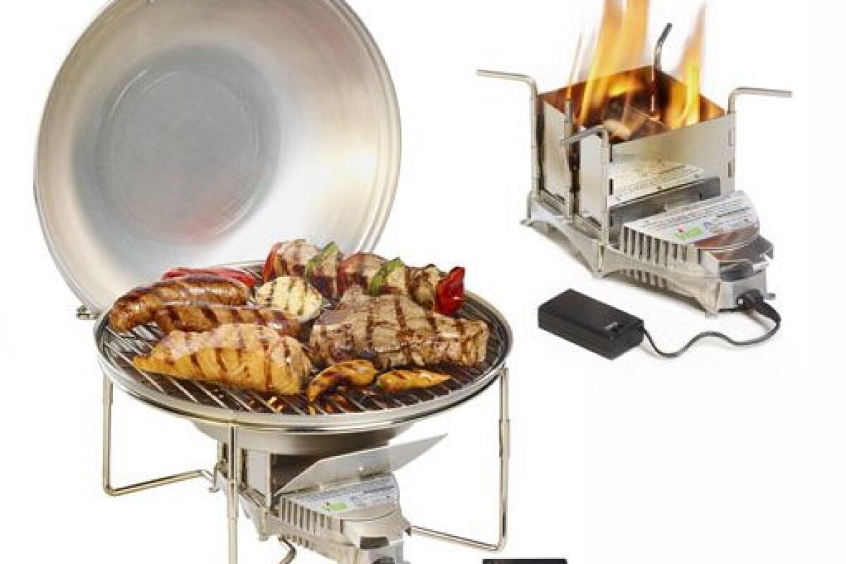 Vitalgrill Wood Burning Camp Stove Fans Its Own Flames