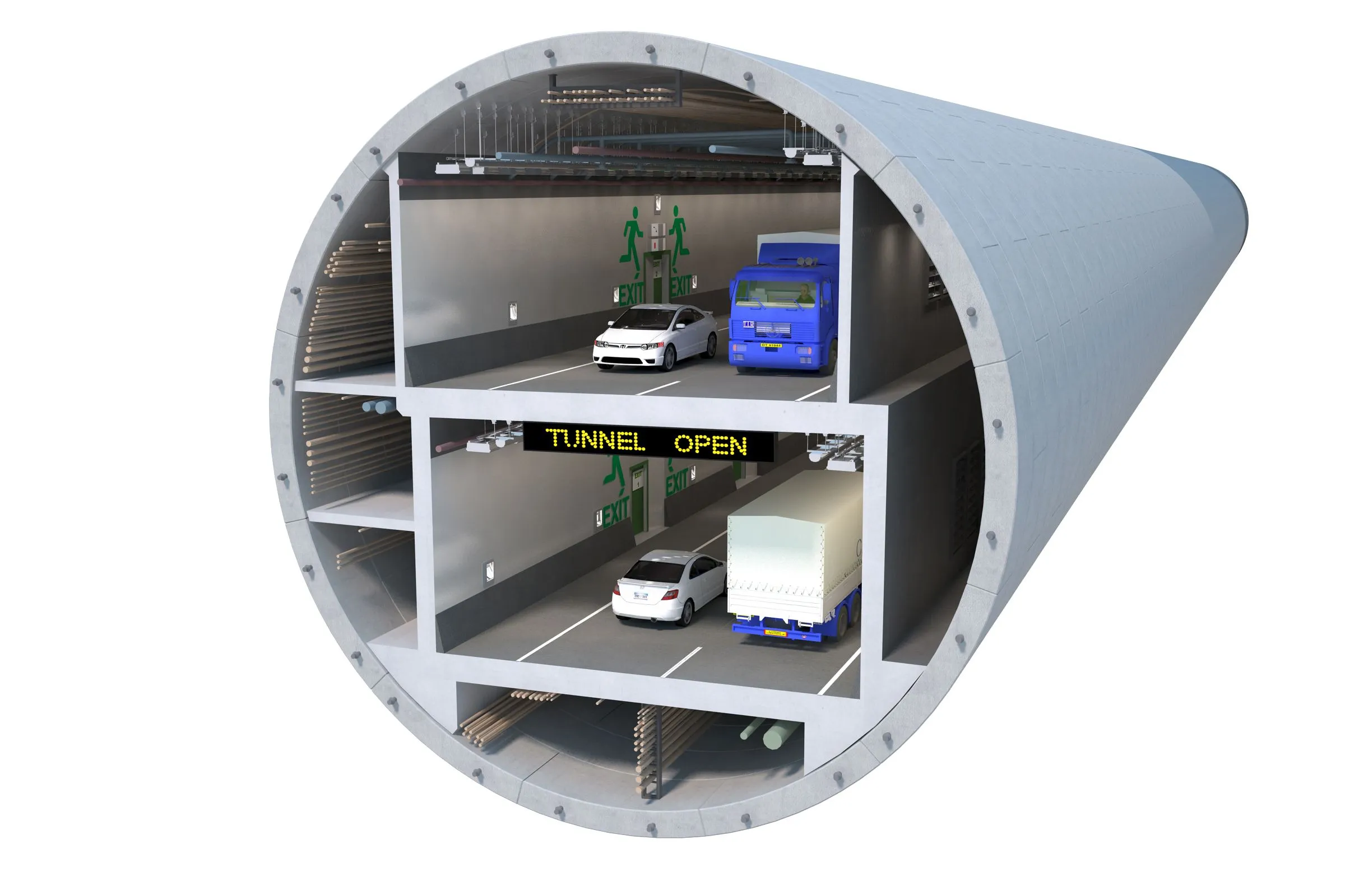 Cross section of the SR 99 tunnel (Image: WSDOT)