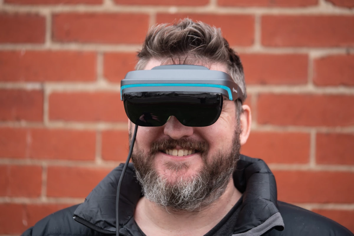 Wearing the Dreamglass 4K is like having a 3D video screen right in front of your face