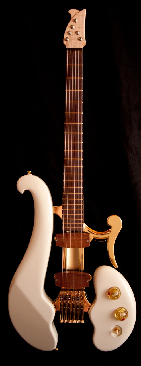 The utterly gorgeous Di Donato guitar - the result of skills in crafting violins, violas and cellos being applied to the electric guitar