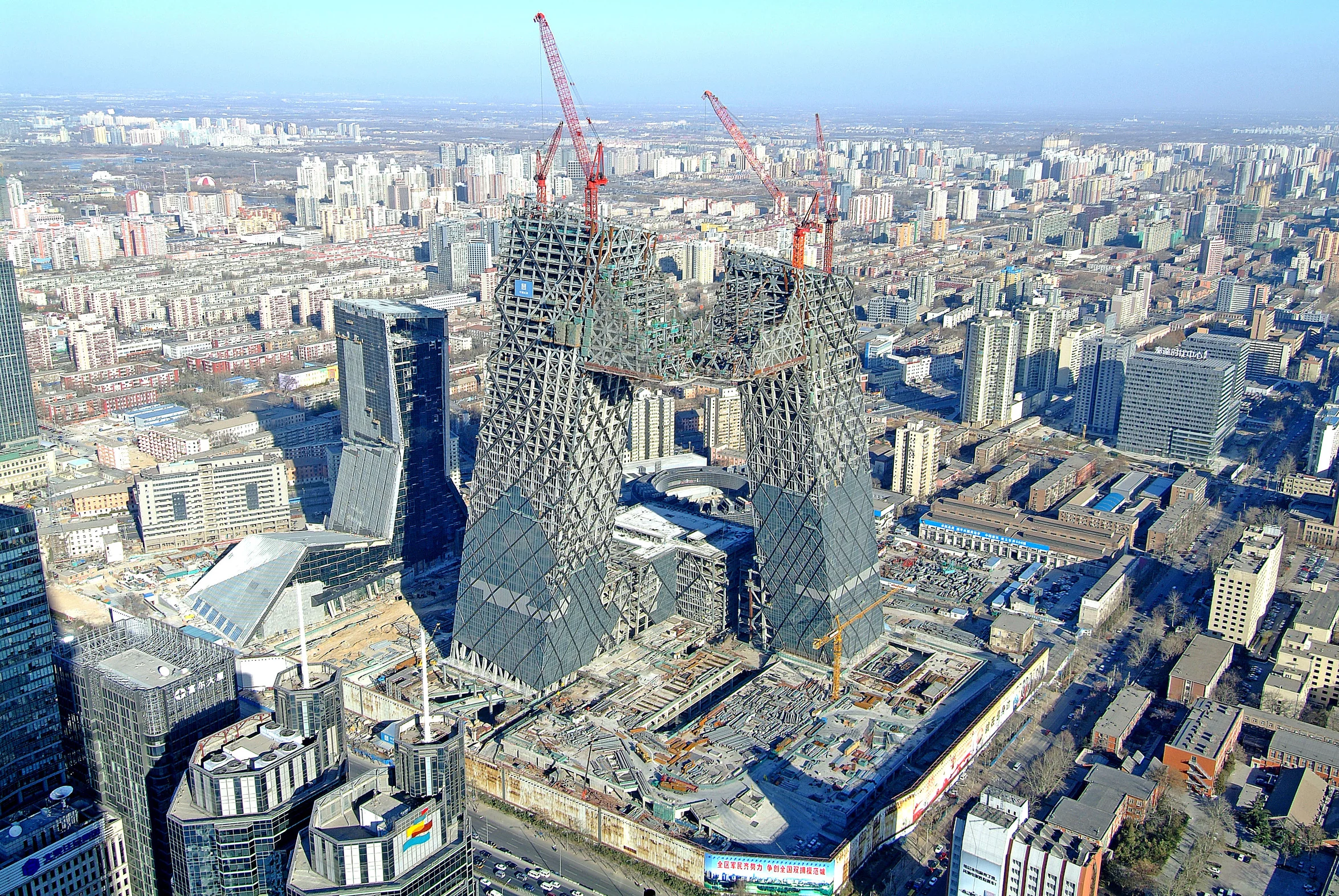 CCTV HQ, pictured here under construction, won the award for Commercial and Retail Structures (Photo: Frank P. Palmer)