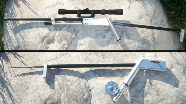The combination fishing rod/takedown rifle Pack-Rifle
