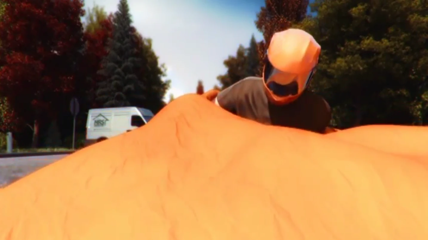 The Safety Sphere has two layers, effectively surrounding the rider with airbag in the event of an accident