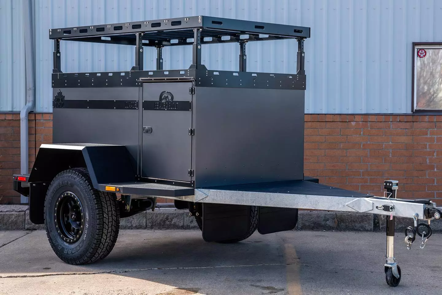 The basic Wapos trailer comes with little more than a rugged build and loads of interior and exterior storage space