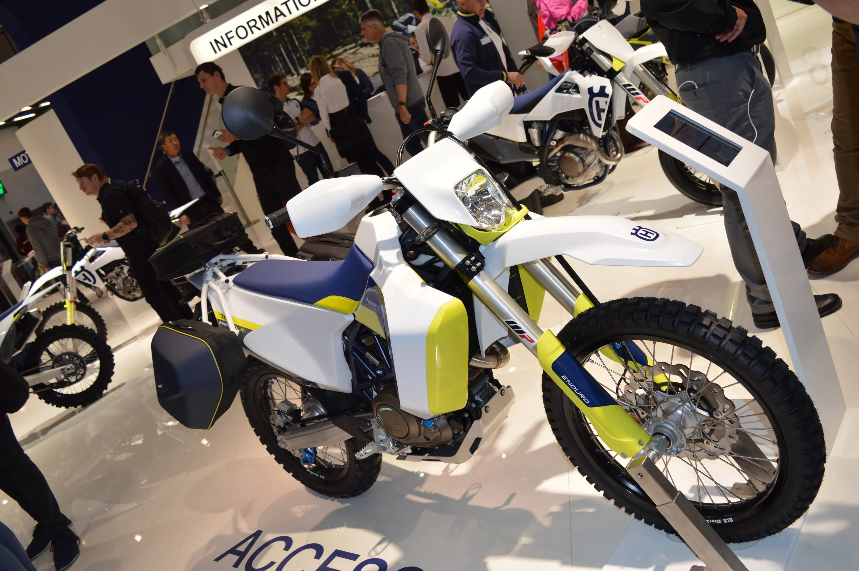 Husqvarna introduced the 701 Enduro LR at EICMA, a touring version with big fat tanks and other amenities for travelers