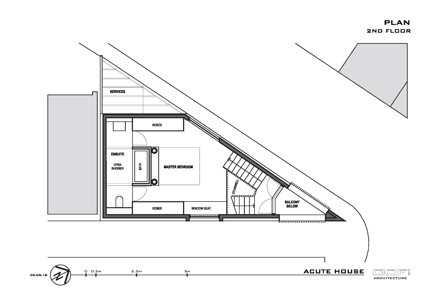 Architectural drawing of the Acute House