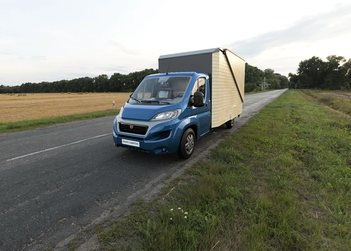 The Opperland is designed to work with a Fiat Ducato chassis