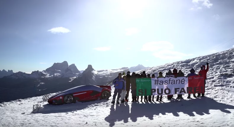 The Frangivento Asfané gets some fresh air in the Dolomites