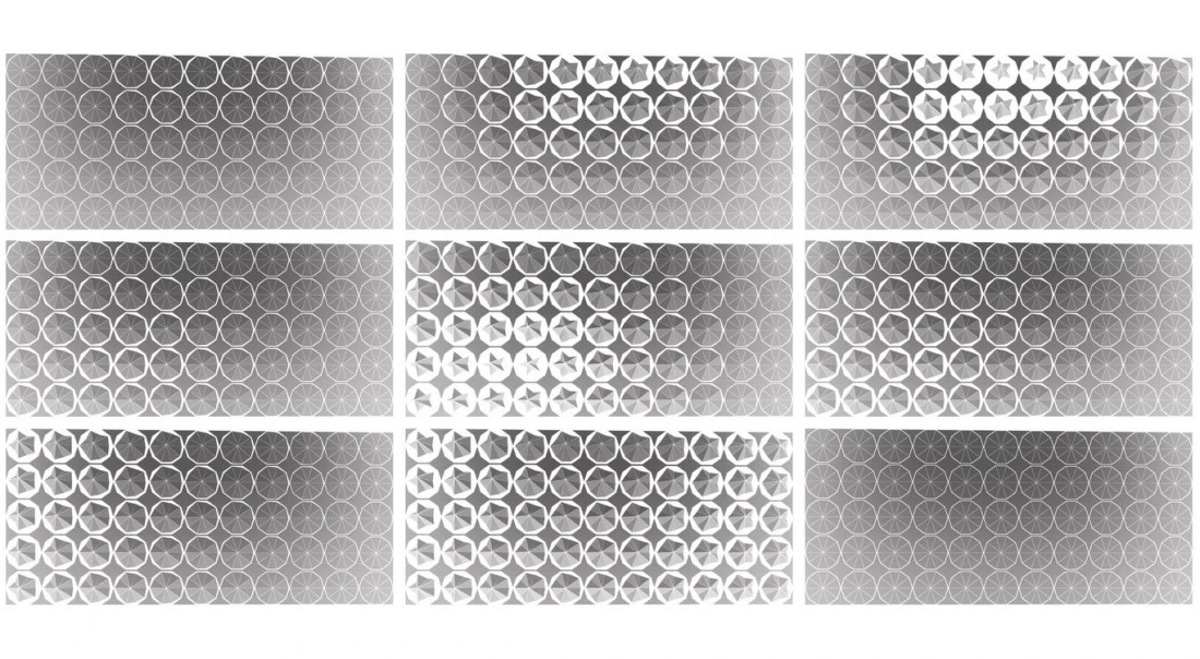 Variations of open and closed umbrellas across the facade (Image: 3Gatti)