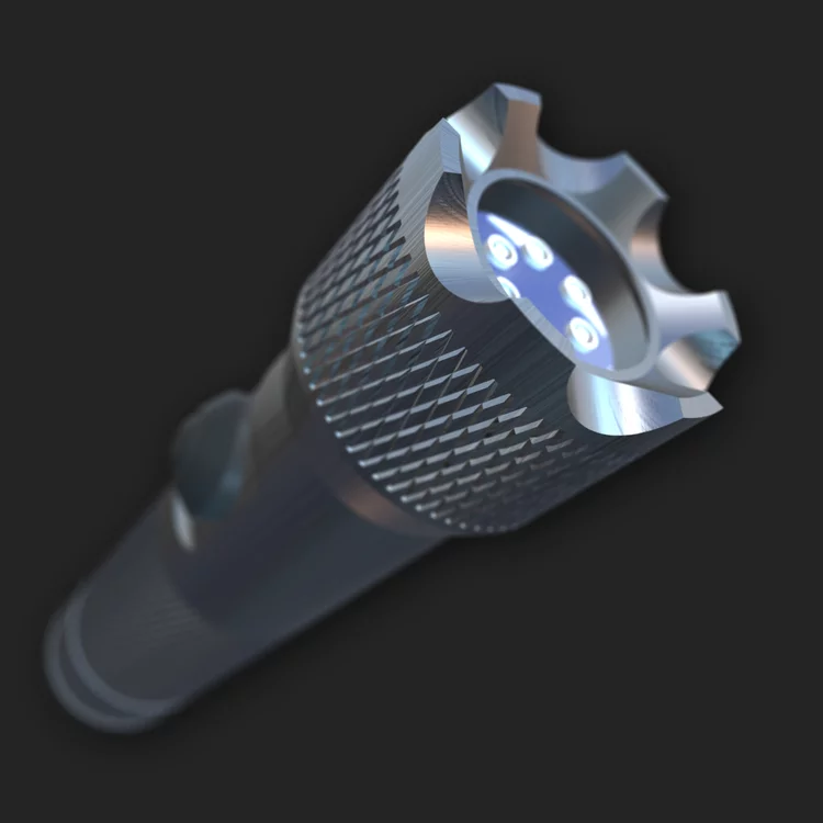 The LED torch on the Pyyros pumps out a 1,000 lumen light