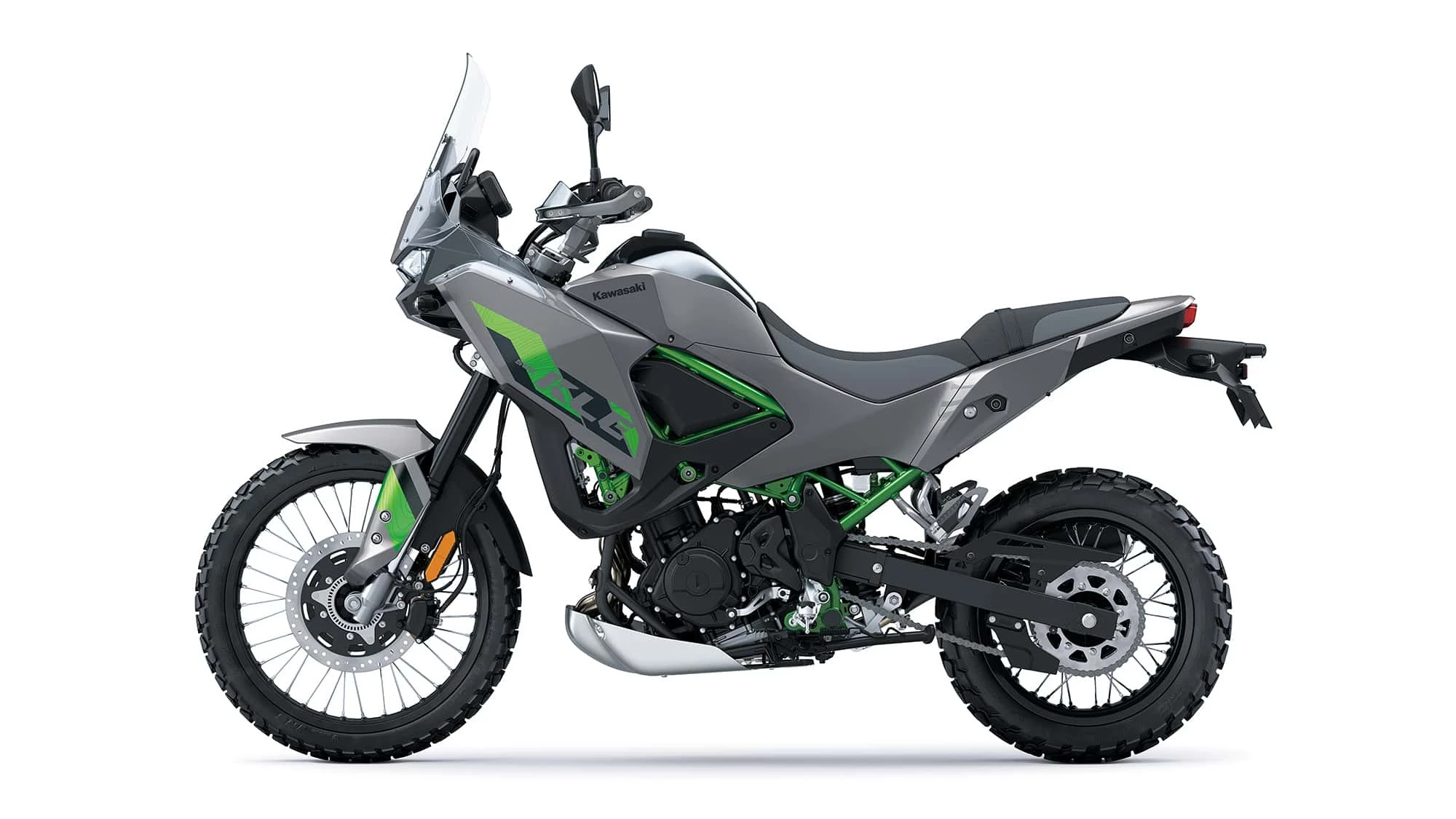 The rear gets a simple square-section rear swingarm with Kawasaki's "new Uni-Trak" suspension