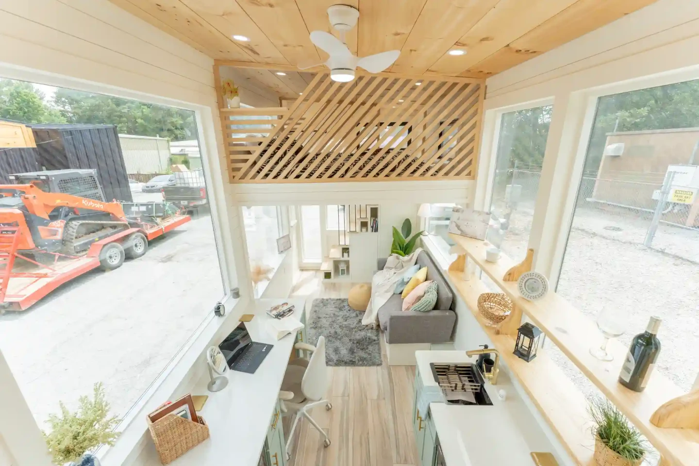 The custom Vista's ground floor measures 204 sq ft (19 sq m)