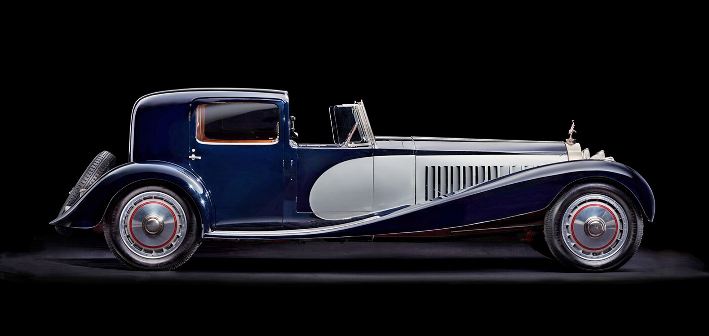 The Bugatti Royale Kellner Coupe which held the world record for a car at auction for 21 years.