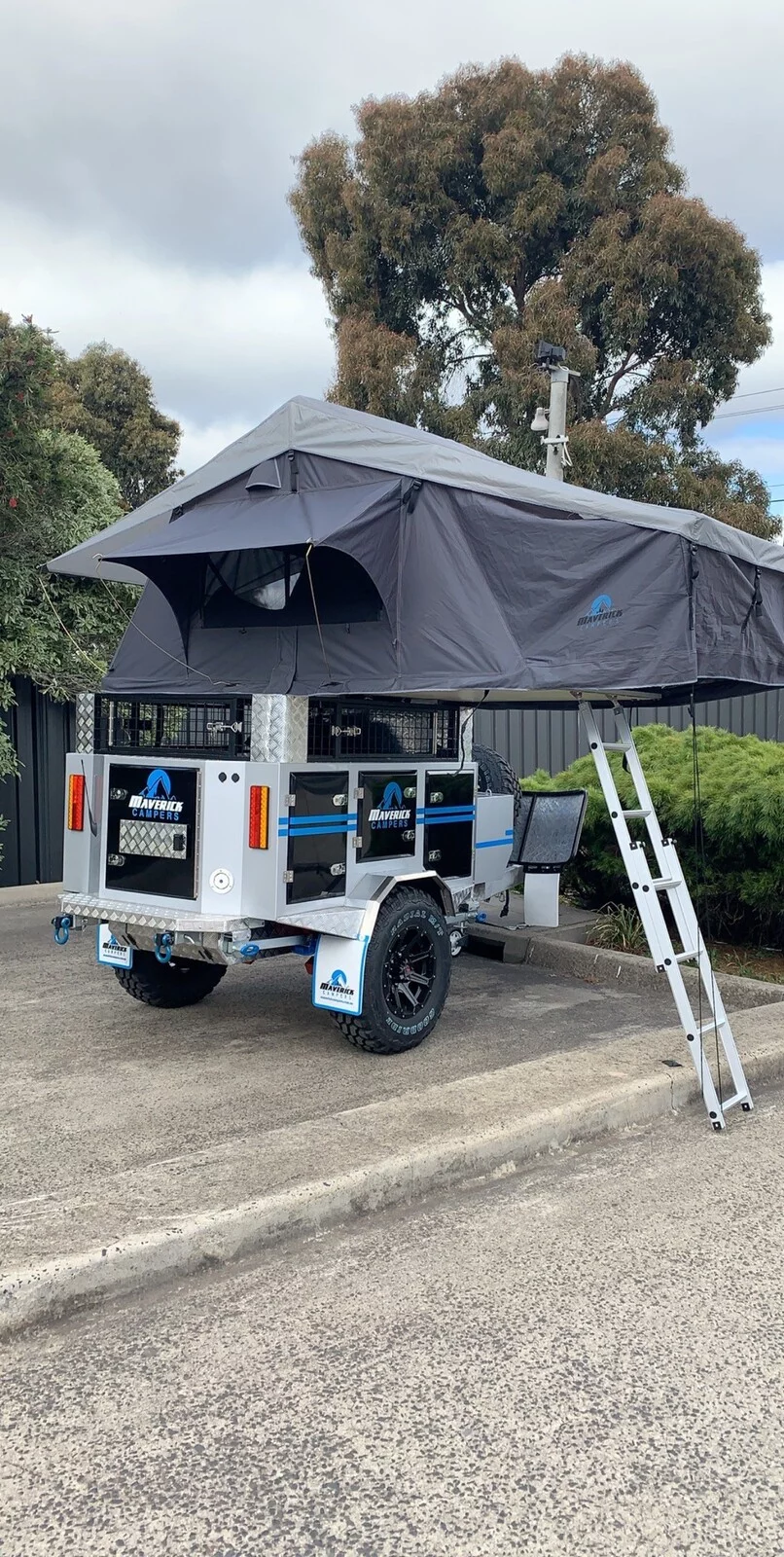 Maverick says it only takes about three minutes to get the Hornet set up and ready to camp