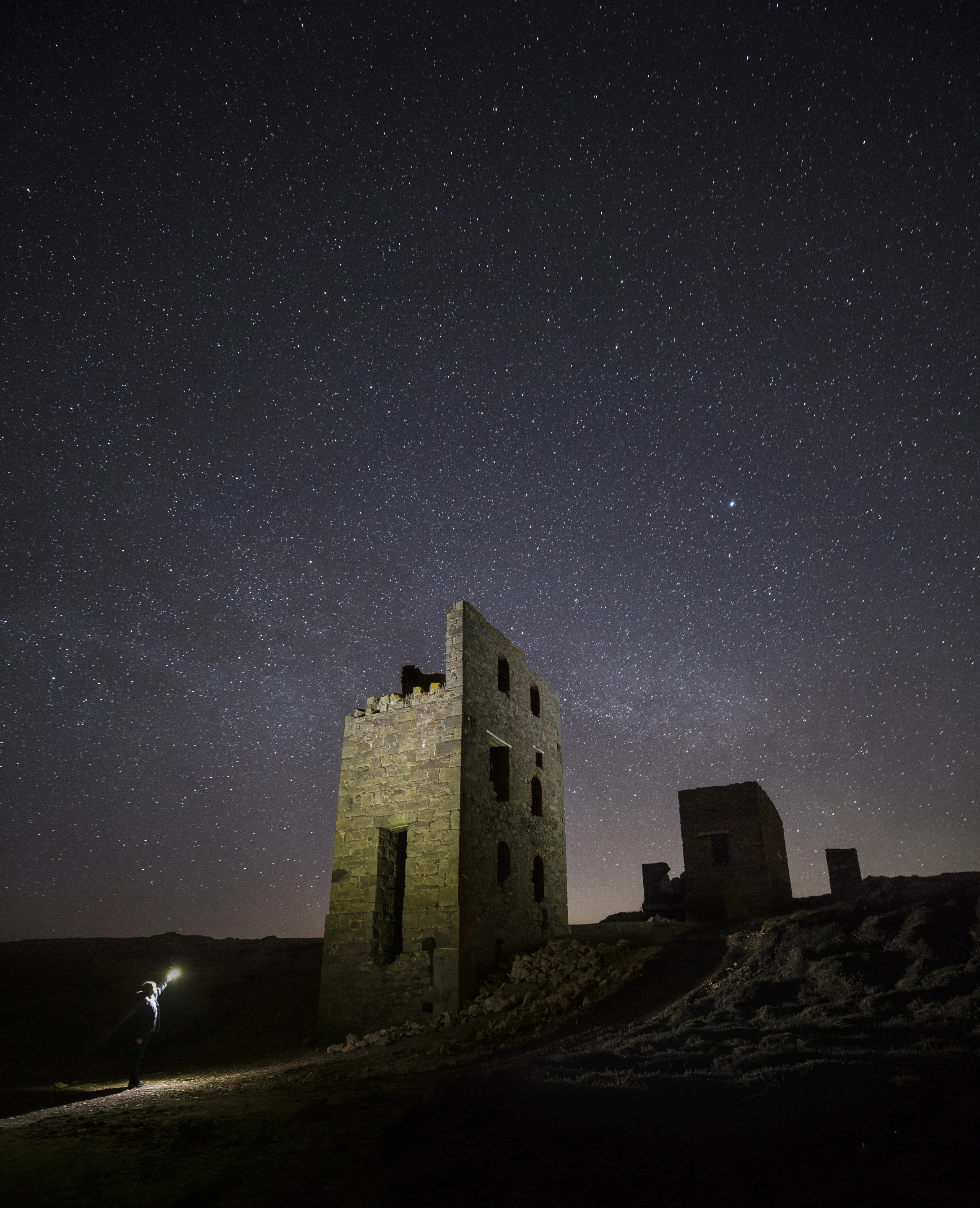Shortlisted - Wheal Coates Tin Mine, Cornwall, UK. "This photograph features the iconic ruins of the Wheal Coates Tin Mine in Cornwall, UK, set against a star filled-backdrop. This particular mine shut down for good in 1913, and has since been slowly crumbling where it remains overlooking the North Atlantic Sea on St Agnes Headland."