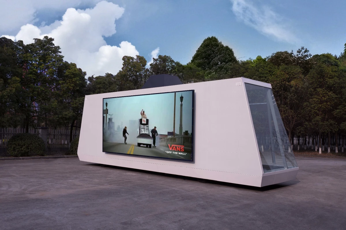 A new mobile, electrically-driven, app-controlled store named "Moby" is designed to travel cities and towns providing retail store purchases with remotely-accessed convenience