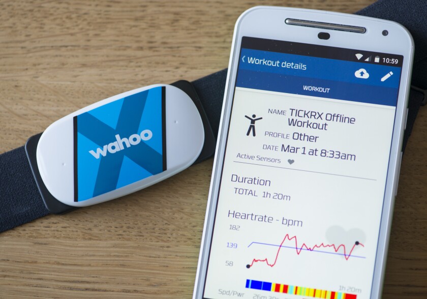 Offline workouts can be recorded on the Wahoo Fitness Tickr X without a phone (Photo: Simon Crisp/Gizmag.com)