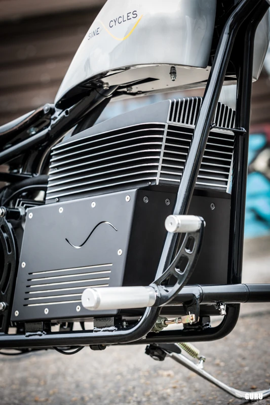 The Cleveland Cyclewerks frame required considerable modifications to accomodate the new electric powertrain