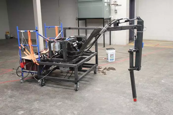 The team has successfully constructed and tested a half-size robotic leg