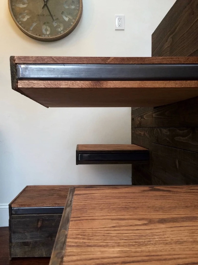 The Vintage Glam's motorized platform also reveals steps