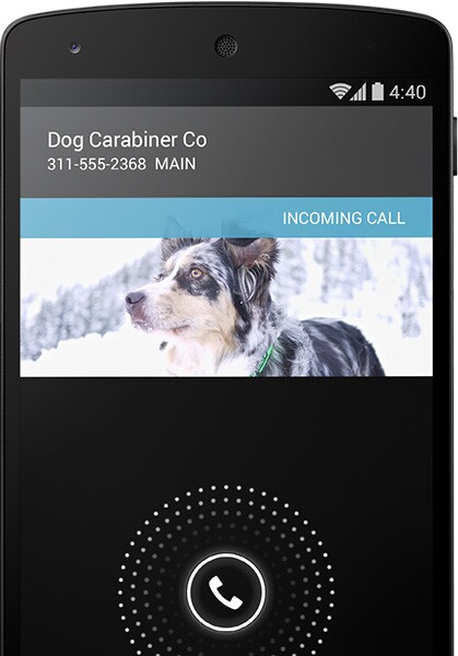 Caller ID is provided by Google Places