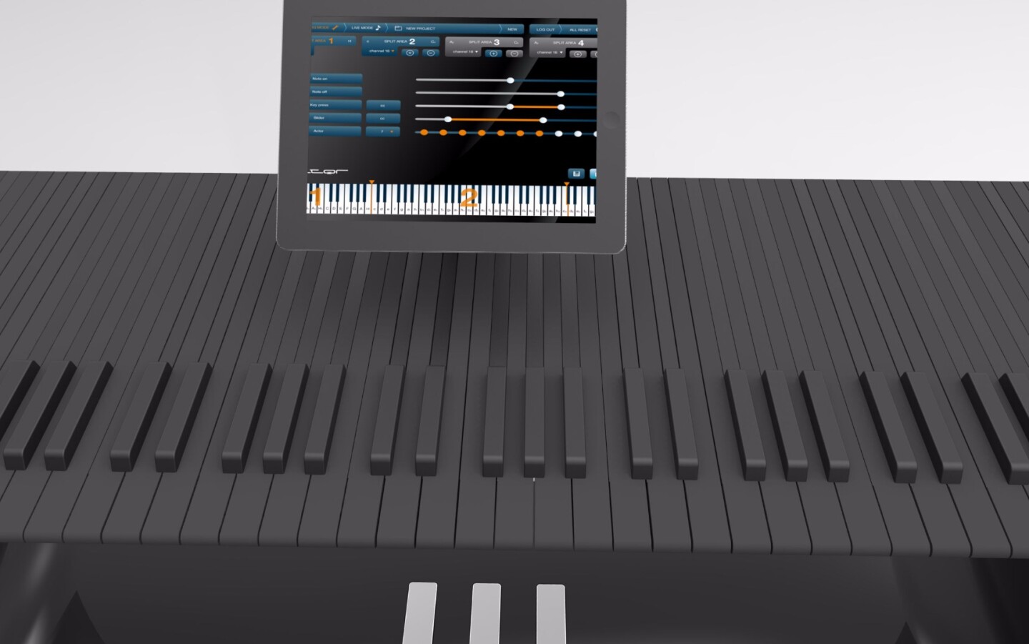 All controls and parameters for the controller are adjusted using an iOS mobile app interface