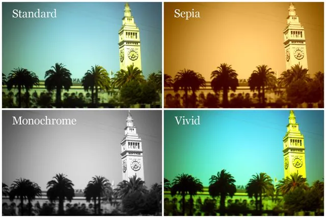 The NeinGrenze 5000T offers several different color modes (Image: Photojojo)