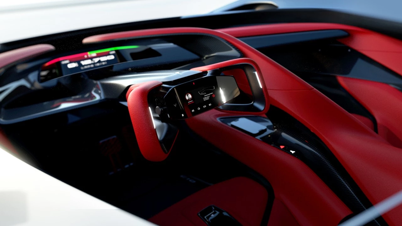 Inside, buttons are a rarity, with the majority of the controls on the touchscreen in the steering wheel hub