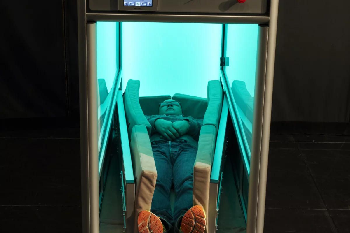 The OrbisBox gently squeezes its user