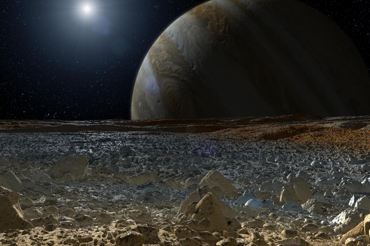 Artist's impression of the surface of Europa (Image: NASA)