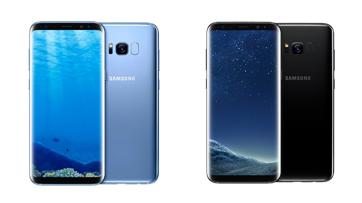 Galaxy S8+ in blue and black