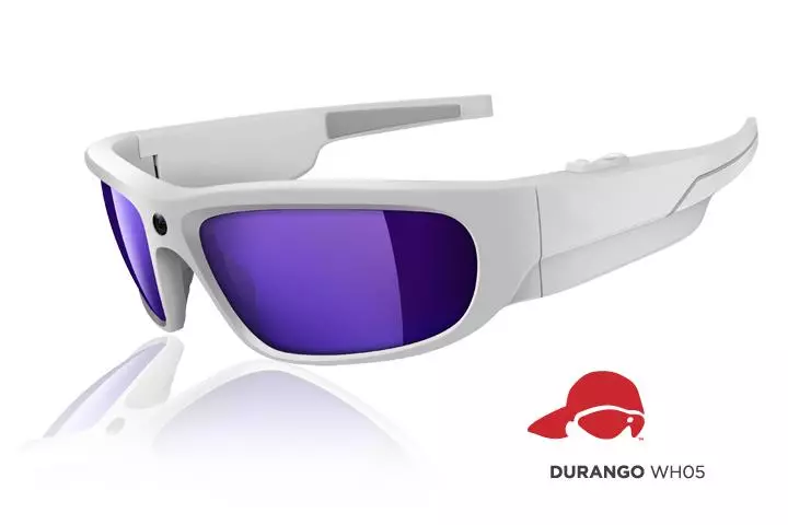 The camera is switched on with a button on the underside of the left temple arm