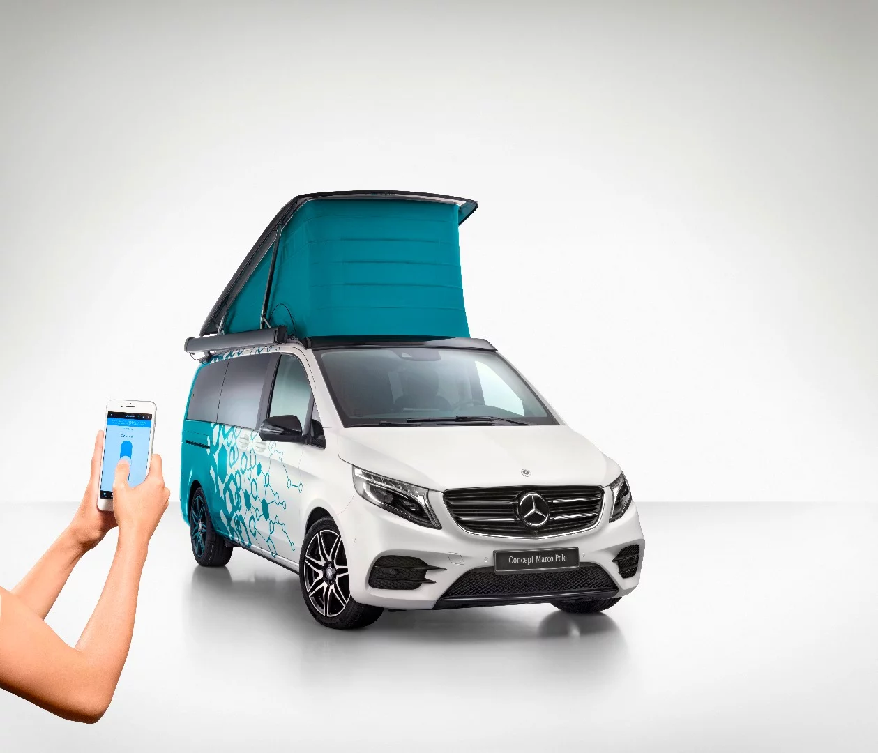 You can pop the Concept Marco Polo's top with a built-in touchscreen, smartphone app or just your voice
