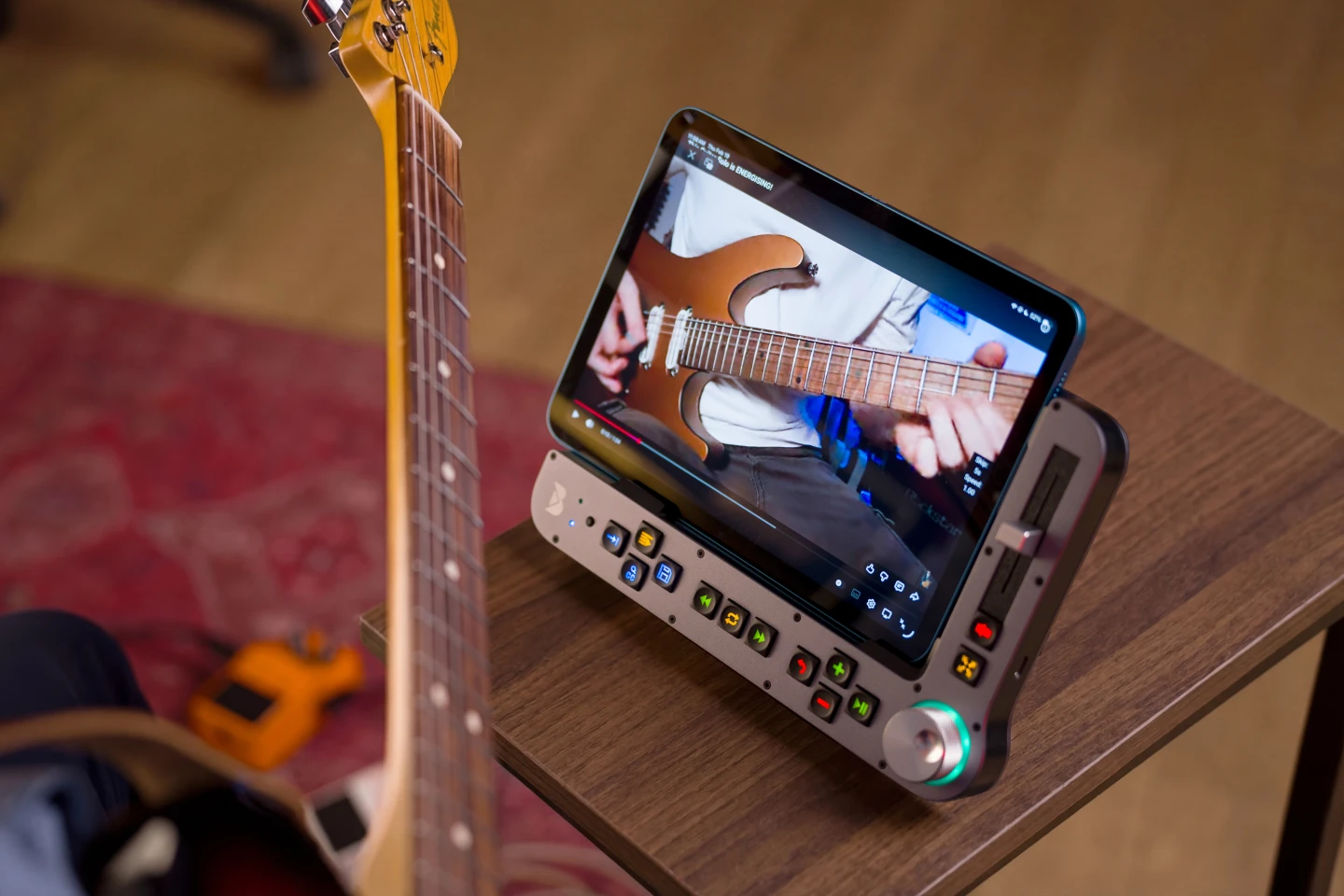 Learning an instrument from YouTube videos can be frustrating, but Benjamin lets student take control using physical buttons