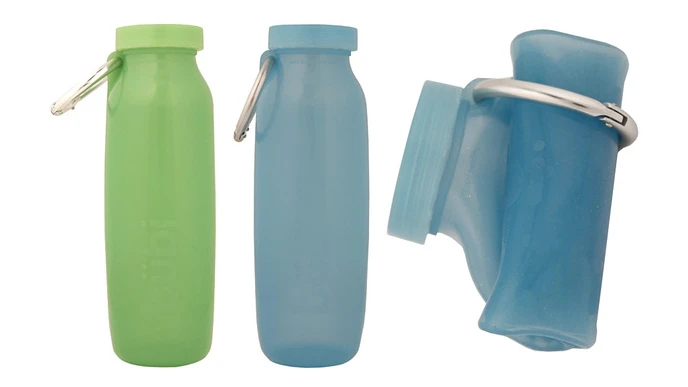 The Bübi Bottle can be scrunched for storage and unscrunched when in use