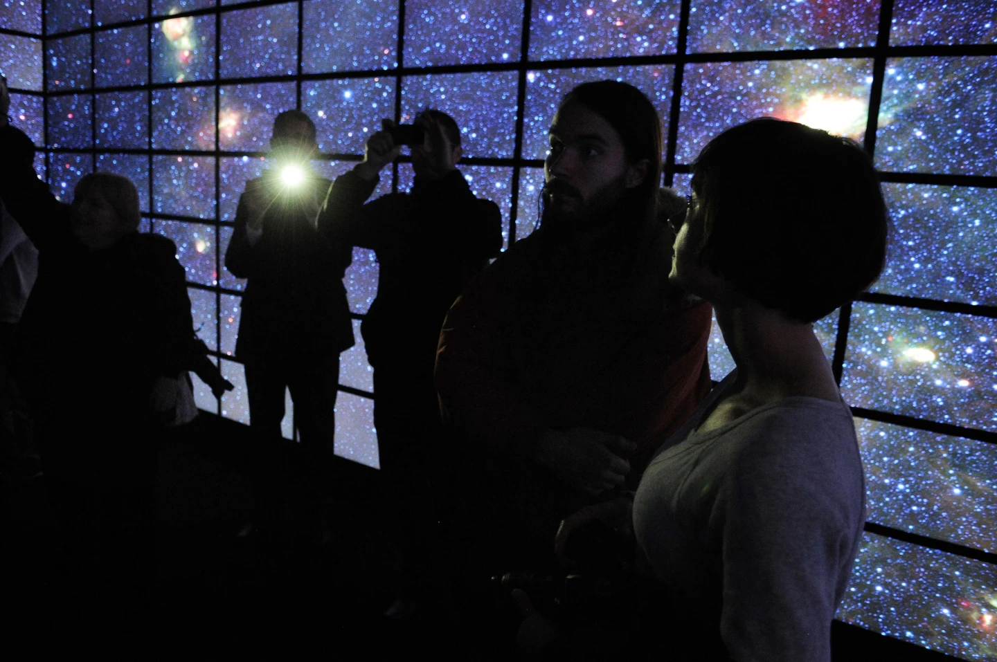 Milky Way visualization from NASA and the European Southern Observatory displayed on the Reality Deck
