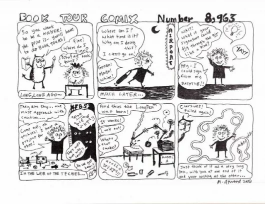 Margaret Atwood's cartoon about the LongPen. Image by Unotchit.