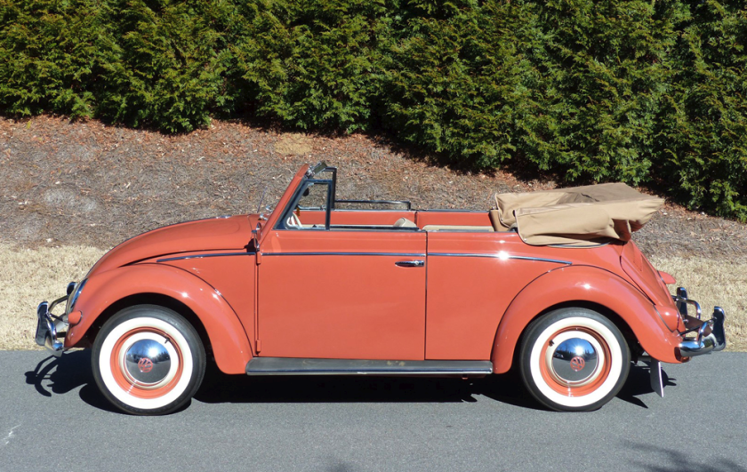 This 1956 Volkswagen Beetle Cabriolet sold for $46,750 at Barrett-Jackson's Palm Beach 2017 sale | Auction Link