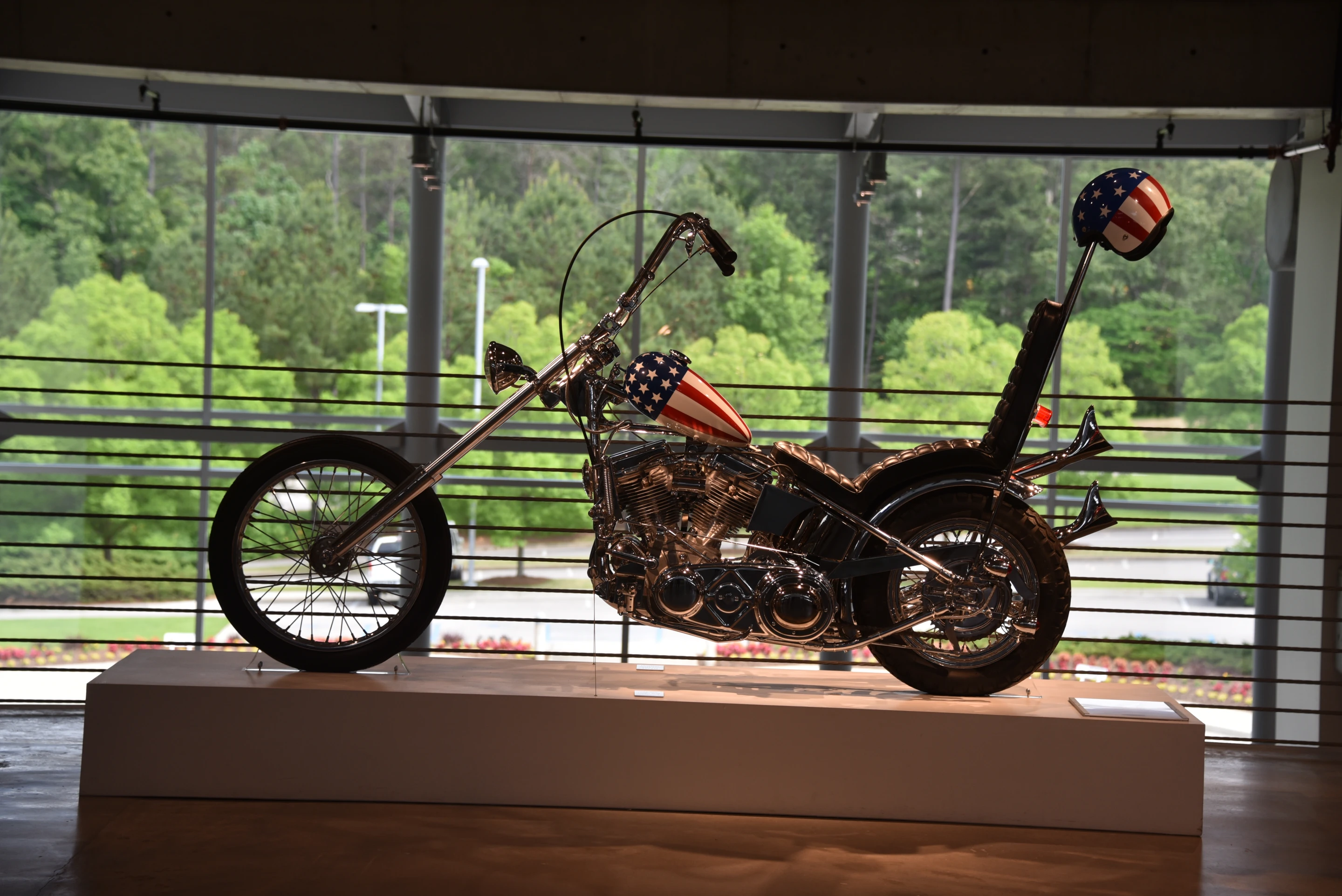Replica of the famous Easy Rider Peter Fonda Harley Davidson Chopper